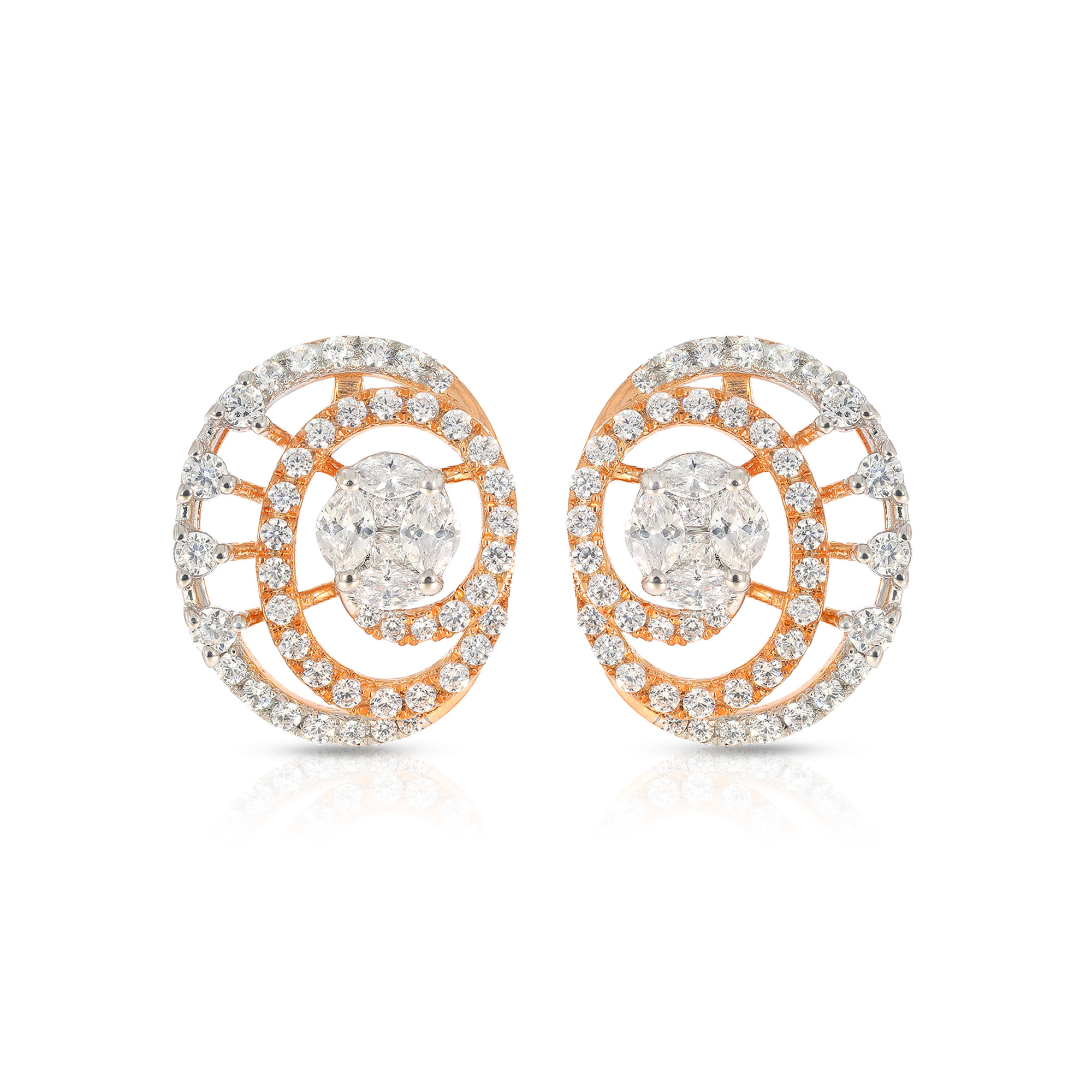 Swirl deals diamond earrings