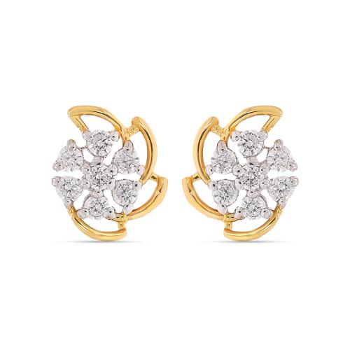 Shop Now Fresh Sprout Diamond Stud Earrings at Best Deal